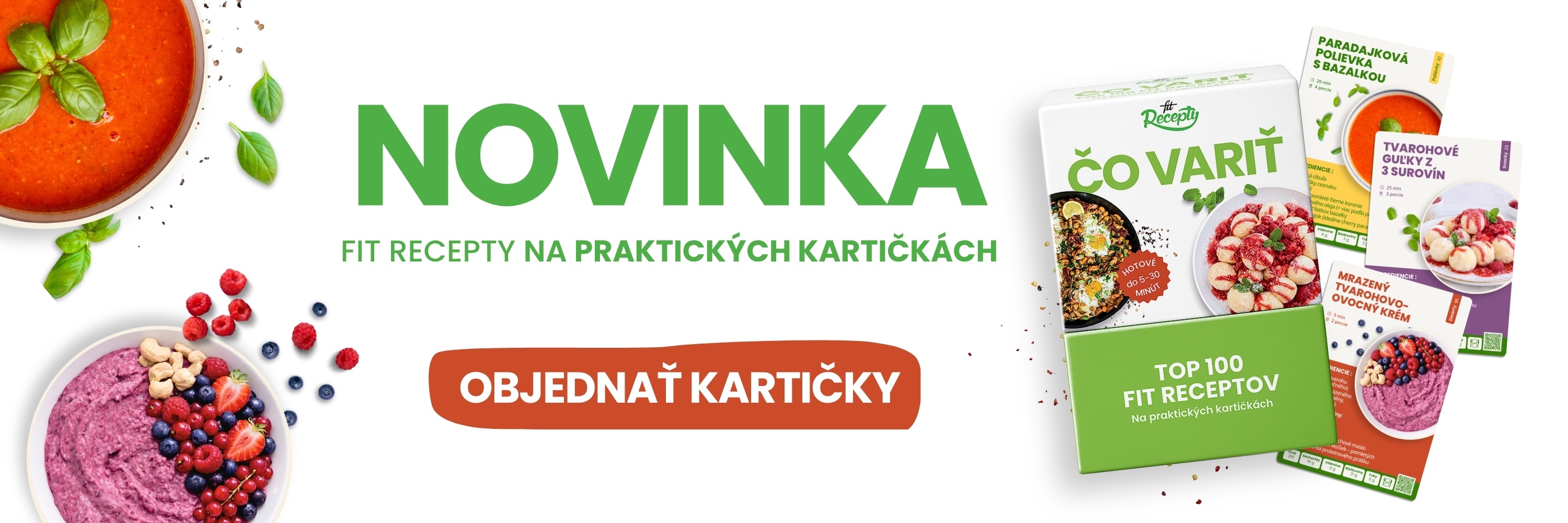 Čo variť - TOP 100 fit receptov na kartičkách