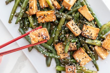 Tofu na fazuľkách a zázvore