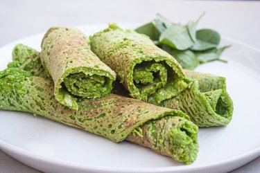 Špenátovo-šošovicový wrap