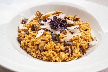 Jednoduché hubové rizoto s tymiánom