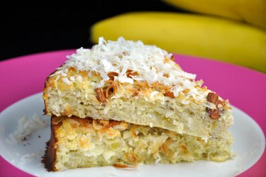 Kokosovo-banánový koláč bez cukru a bez múky