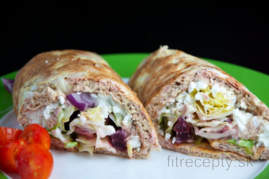 Plnené fitness tuniakové palacinky