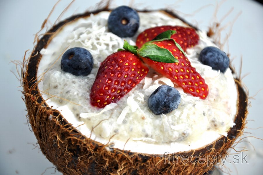 Tapiokový puding s chia semienkami