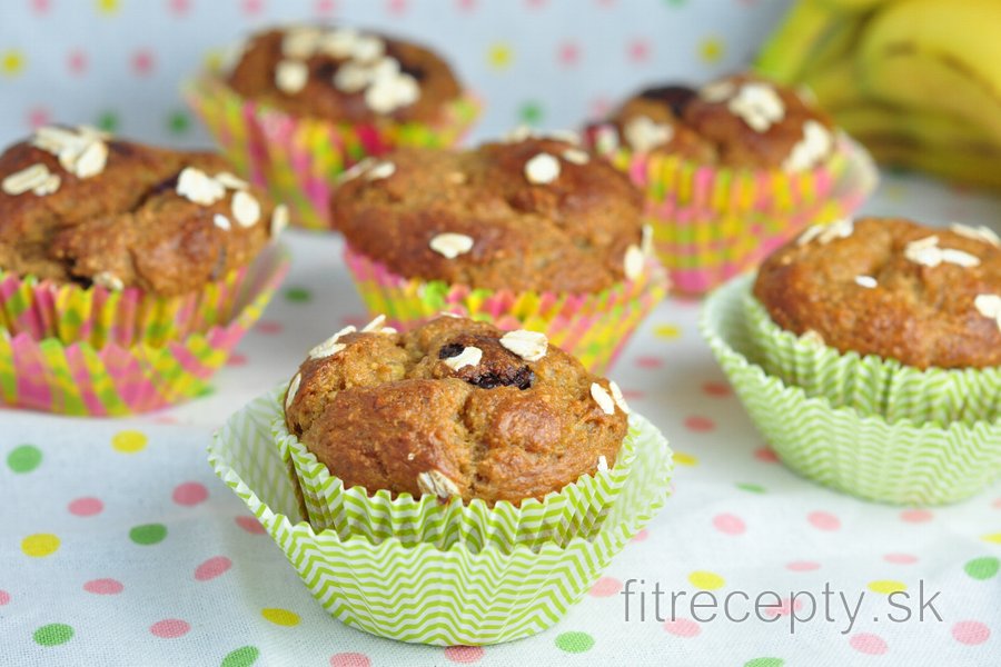 Zdravé banánovo ovsené muffiny