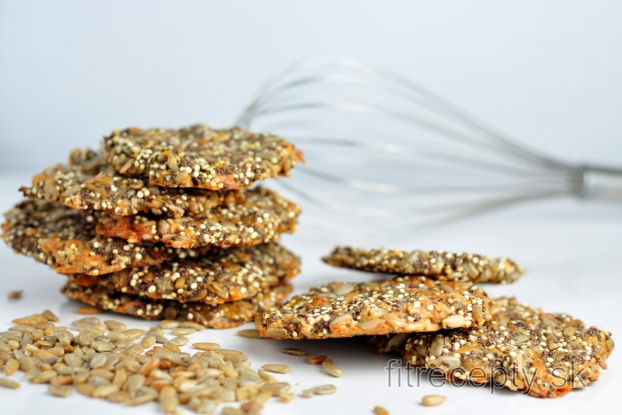 Slané semienkové sušienky so syrom a quinoou