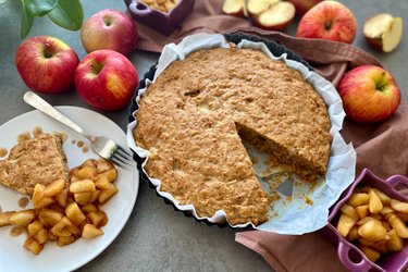 Jednoduchý, zdravý jablkový koláč