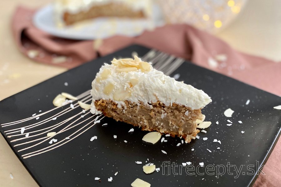 Zdravá kokosová Raffaello torta