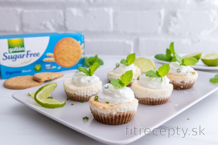 Mini limetkové cheesecakes bez cukru