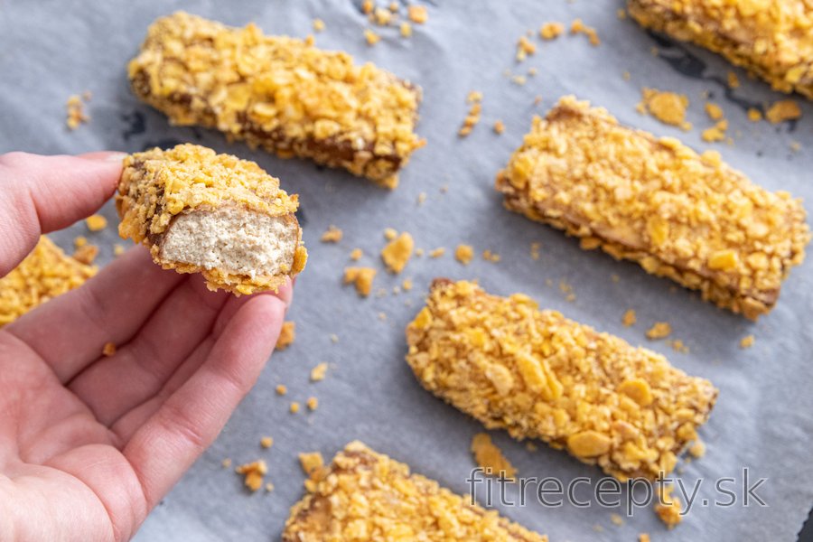 Chrumkavé tofu nugetky v cornflakes (zo 4 surovín)